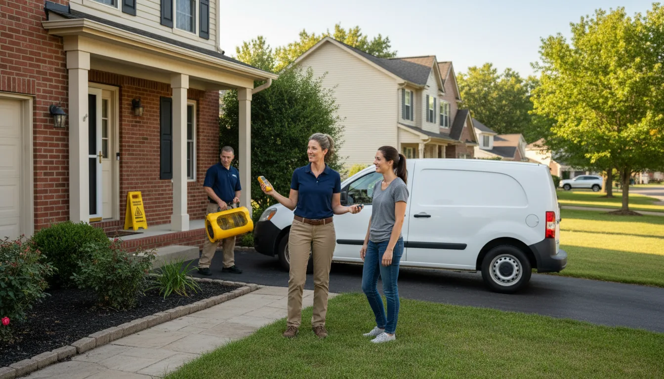 Residential water damage restoration in Lillie, LA